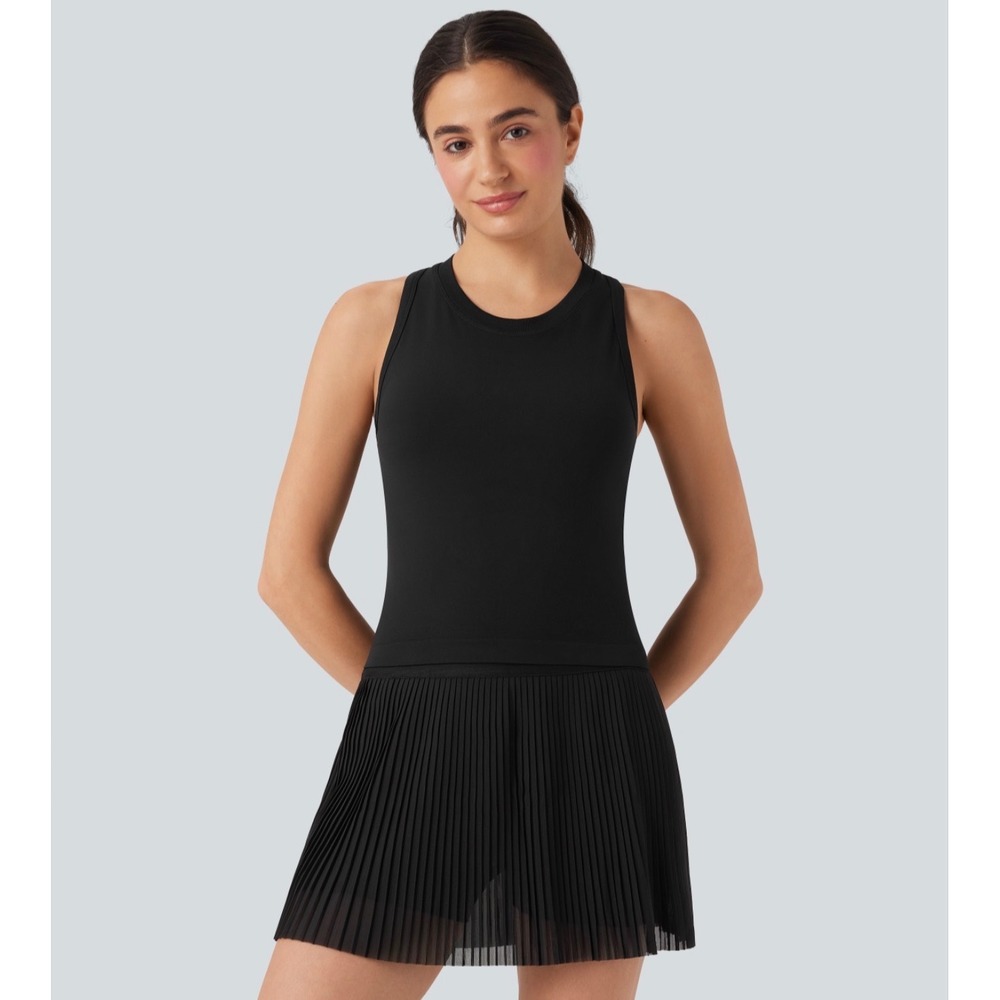 Halara OneForm Seamless Flow Racerback Built-in Bra Yoga Tank Top Black M